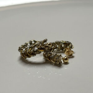 Ručně šité náušnice kruhové – Miláno d'oro